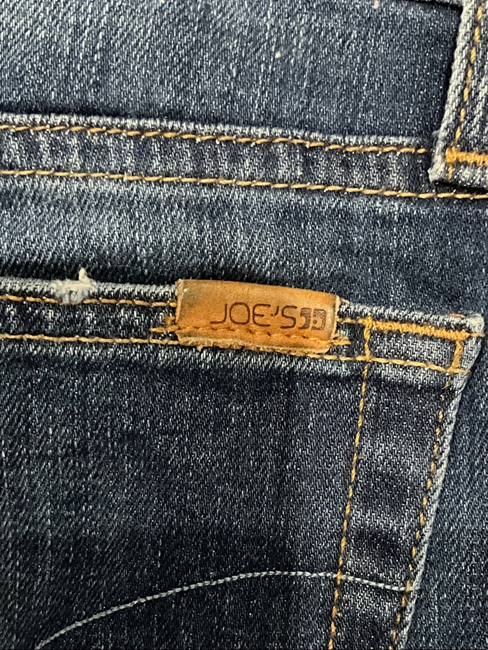 Joe's Jeans Dark Blue Distressed Denim Shorts - Picture 4 of 4